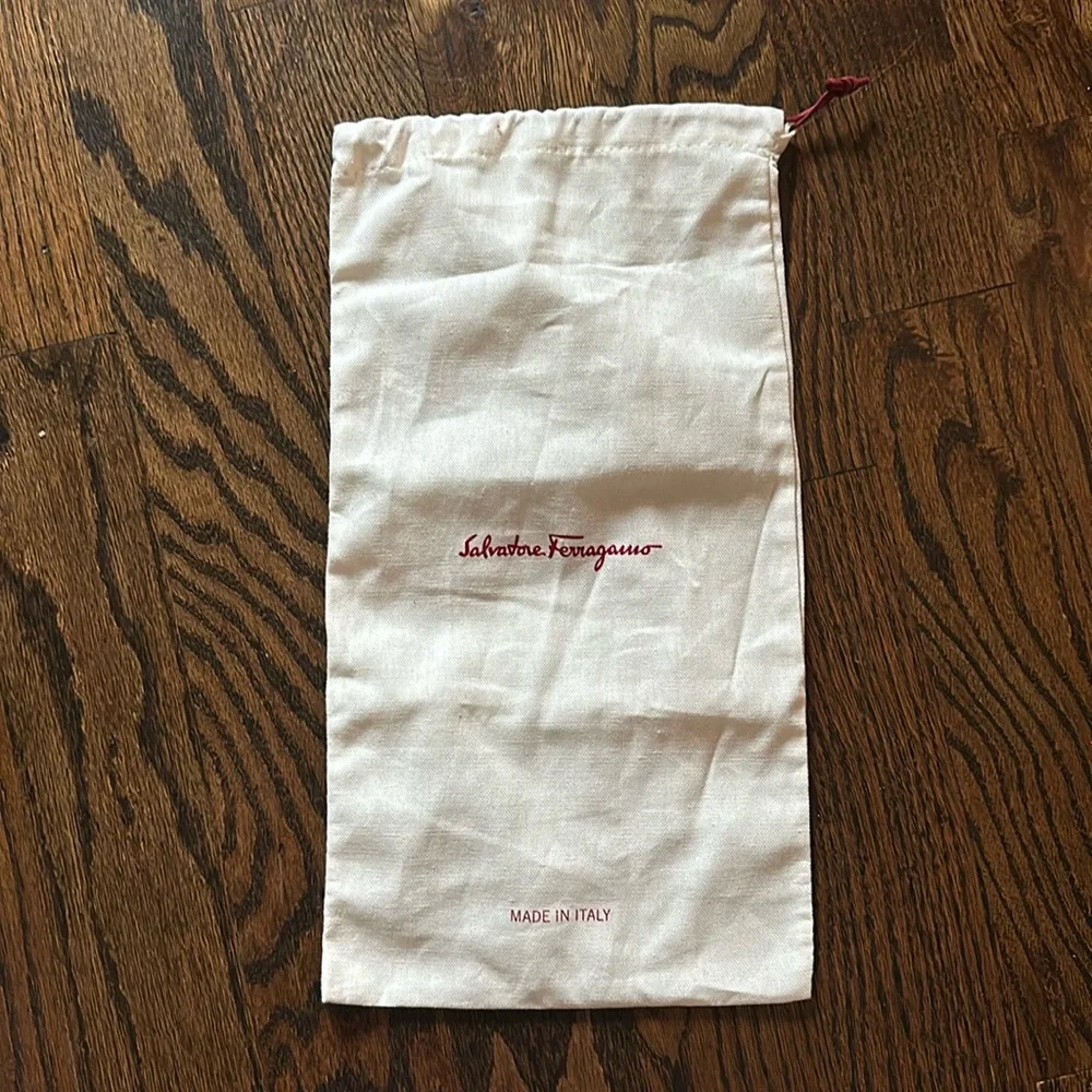 Salvatore Ferragamo logo dust bag shoe carrier 8.5 x 16in